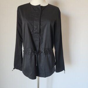 Derek Lam 10C x Athleta Relaxed Tunic Top Jacket Waist-Drawstring Black